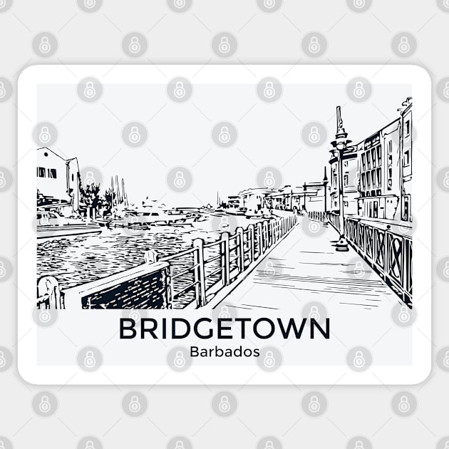 Bridgetown - Barbados Sticker by Lakeric
